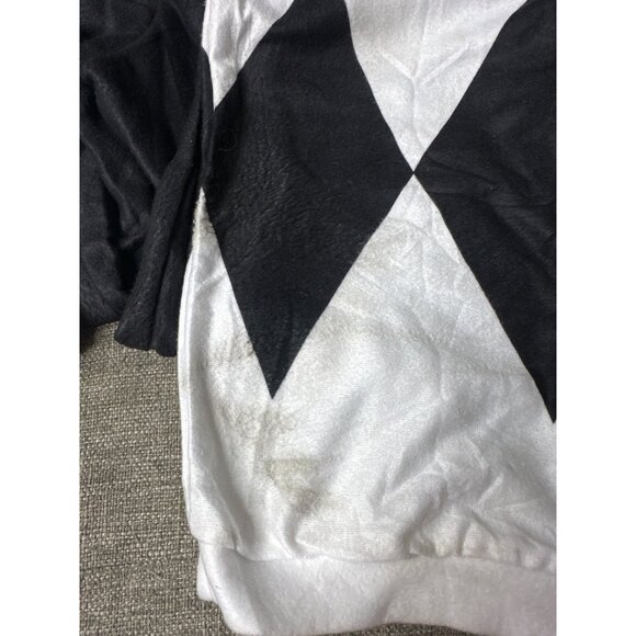 Mighty Morphin Power Rangers Small Black & White Hooded Jumpsuit Costume - Picture 4 of 10